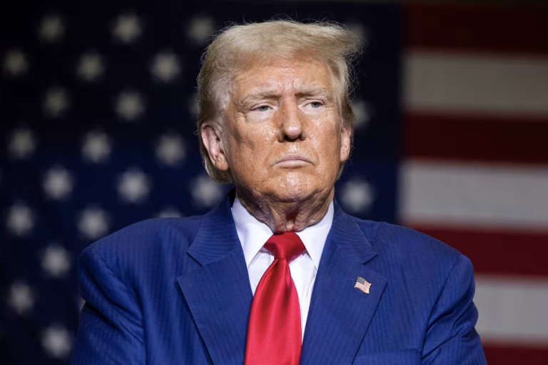 Donald Trump during a campaign event in Potterville, Mich., on Aug. 29.